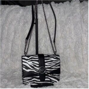 Michael Kors Black and White Zebra Print Women's Bag